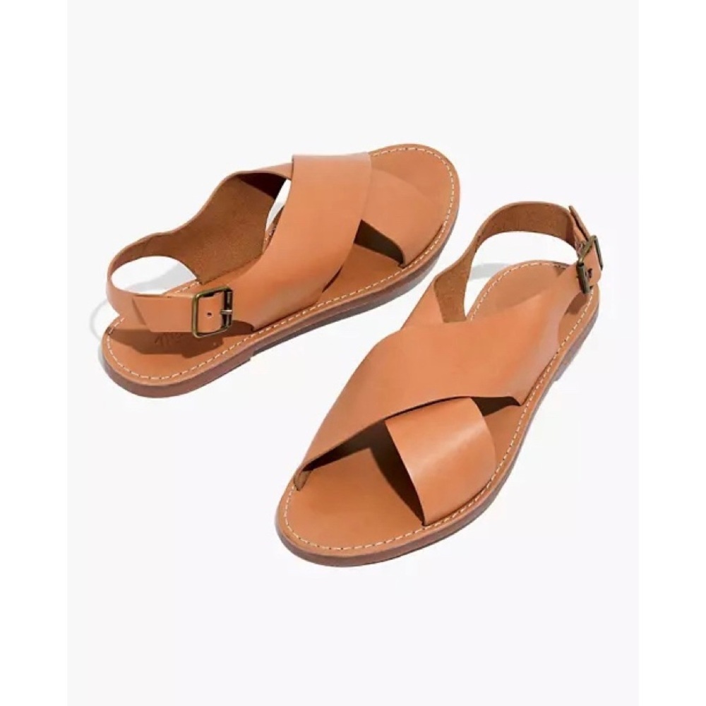 Madewell The Boardwalk Crossover Sandal Leather Flat Summer Spring Minimal 9